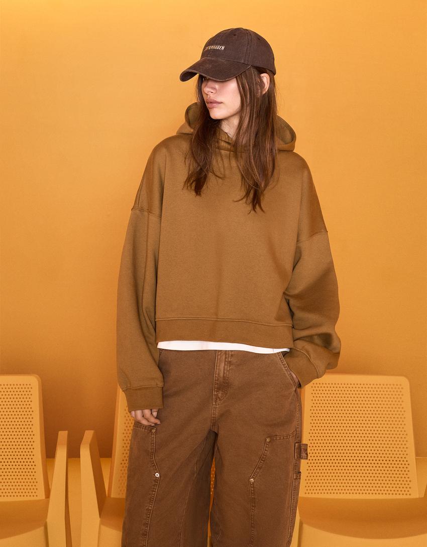 Sweat molleton capuche-Whisky-1