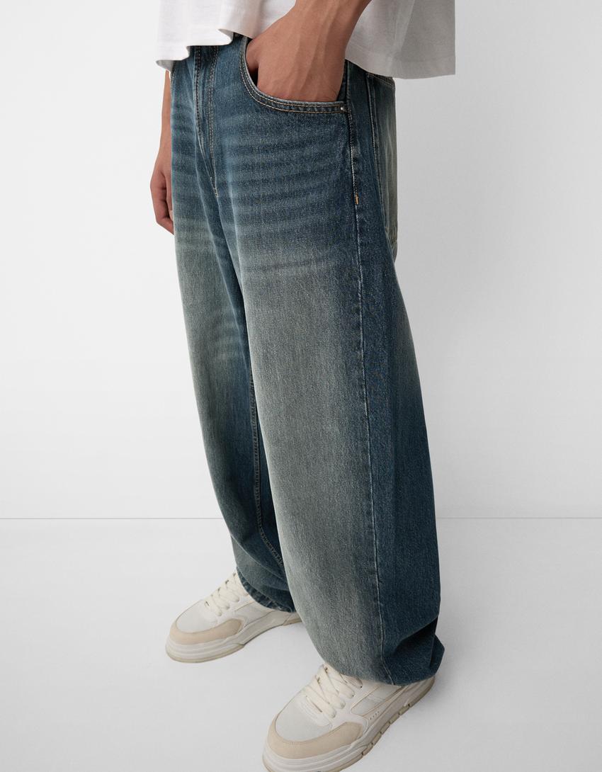 Super baggy jean-Yeşil-2