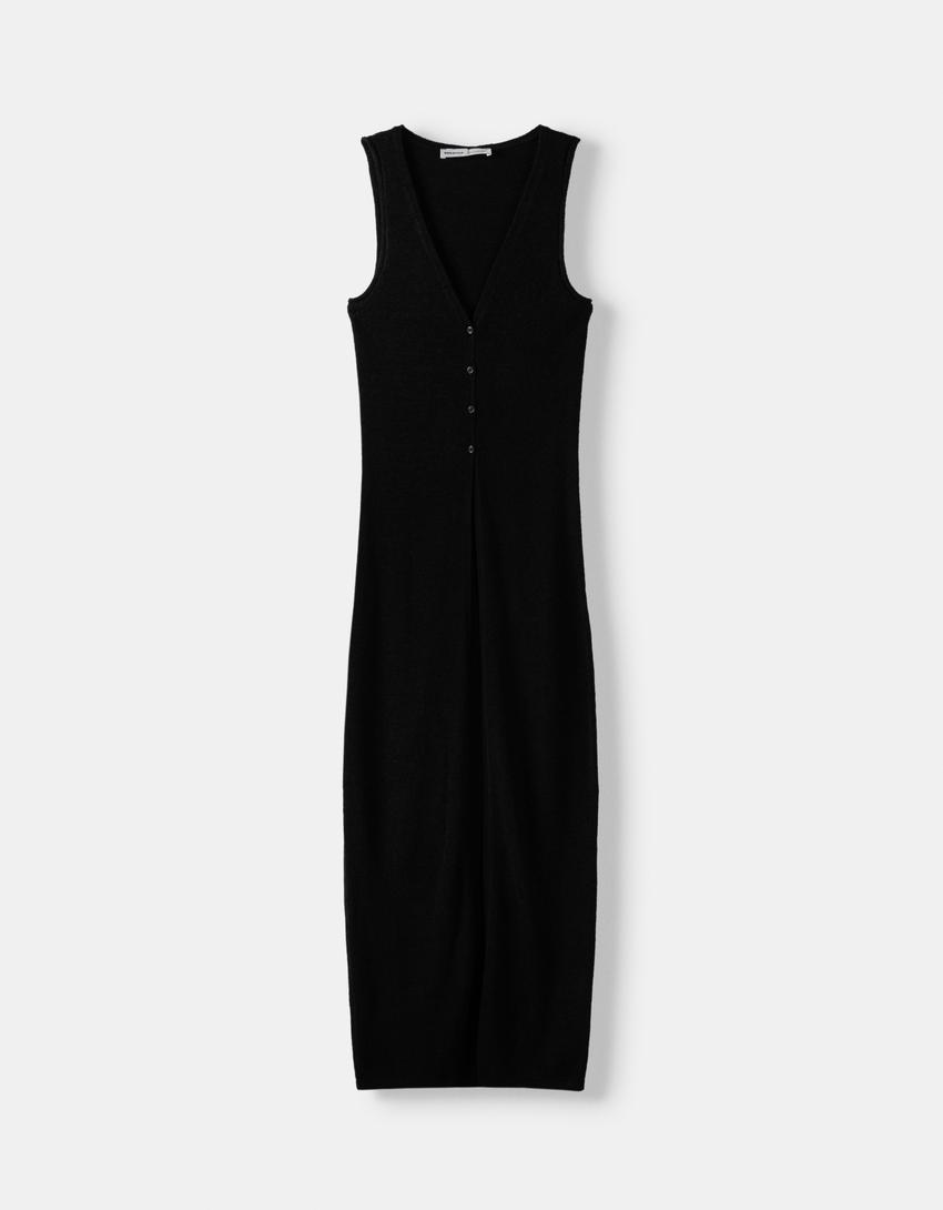 Ensemble gilet sans manches et pantalon flare-Noir-6