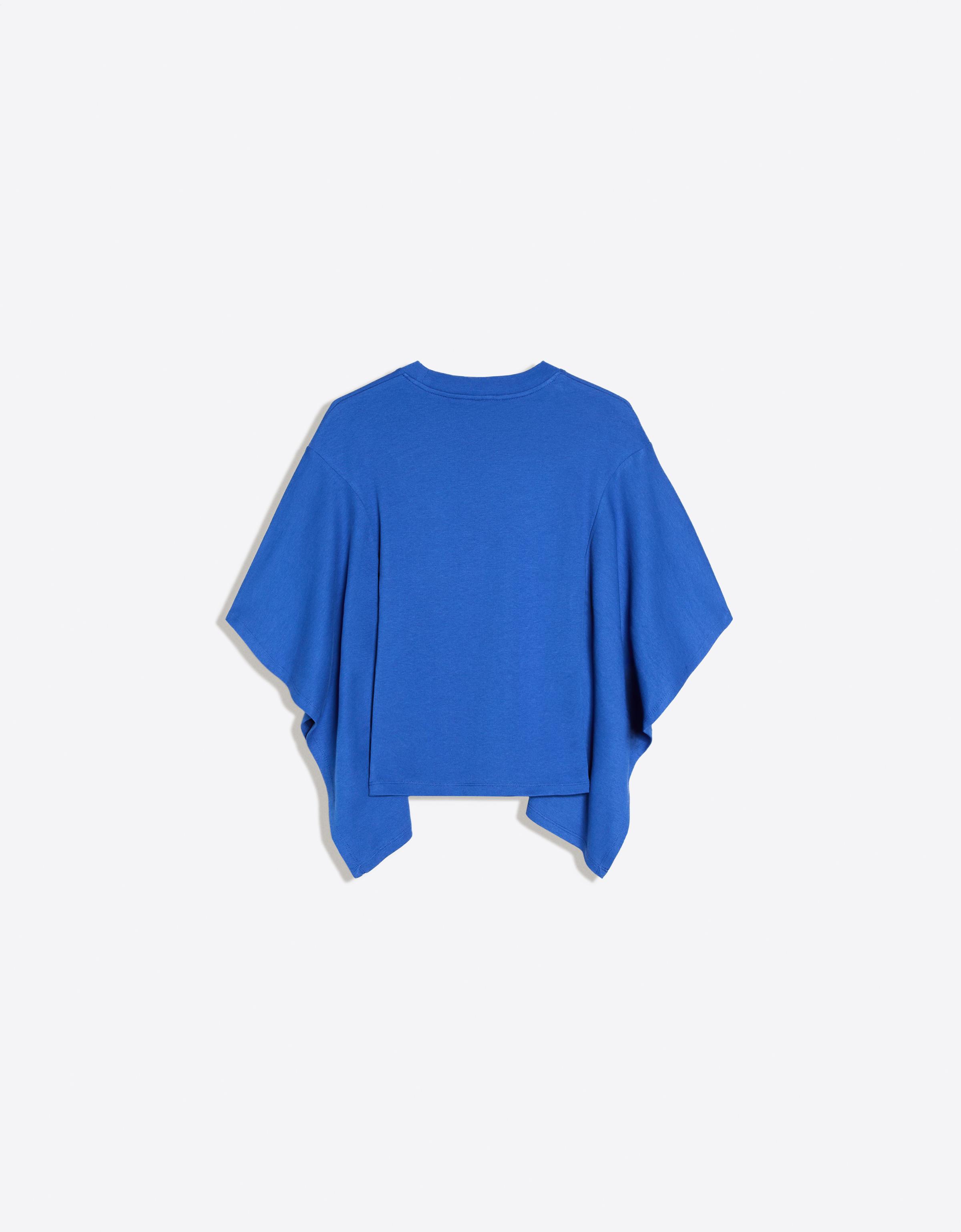 Short sleeve cape T-shirt — Blue