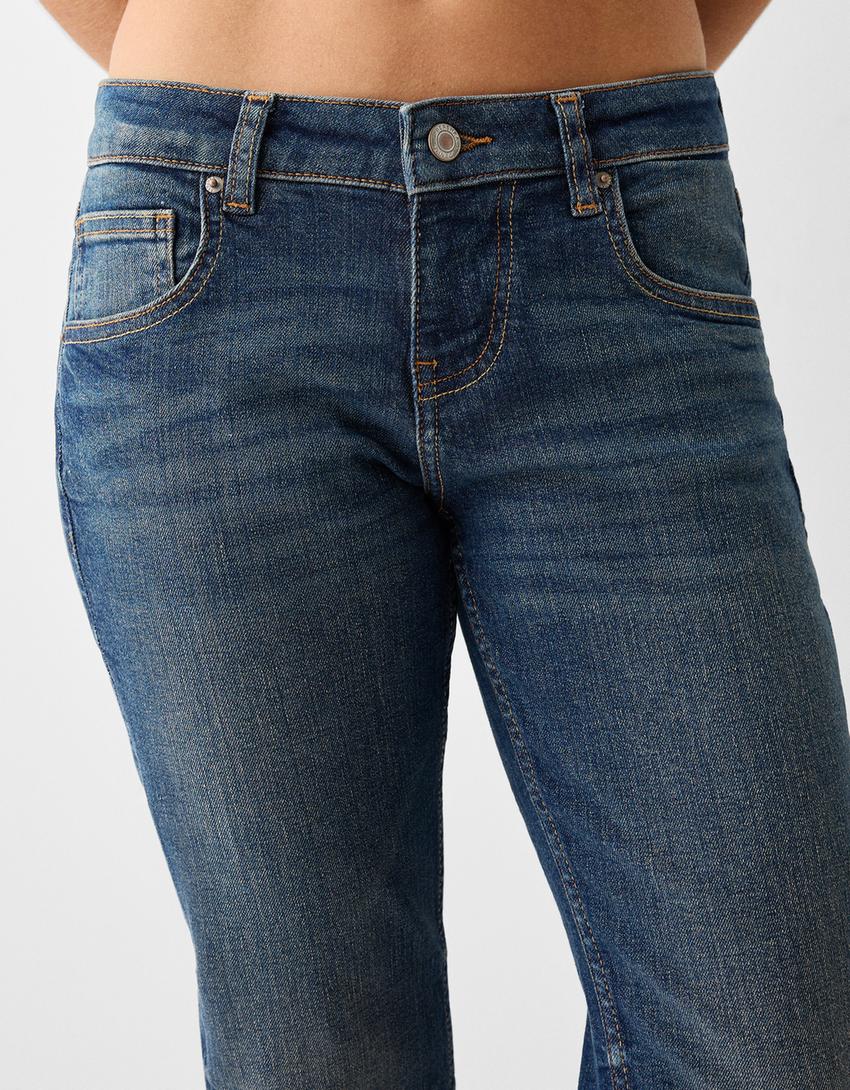 Low-waist straight fit jeans-Blue-6