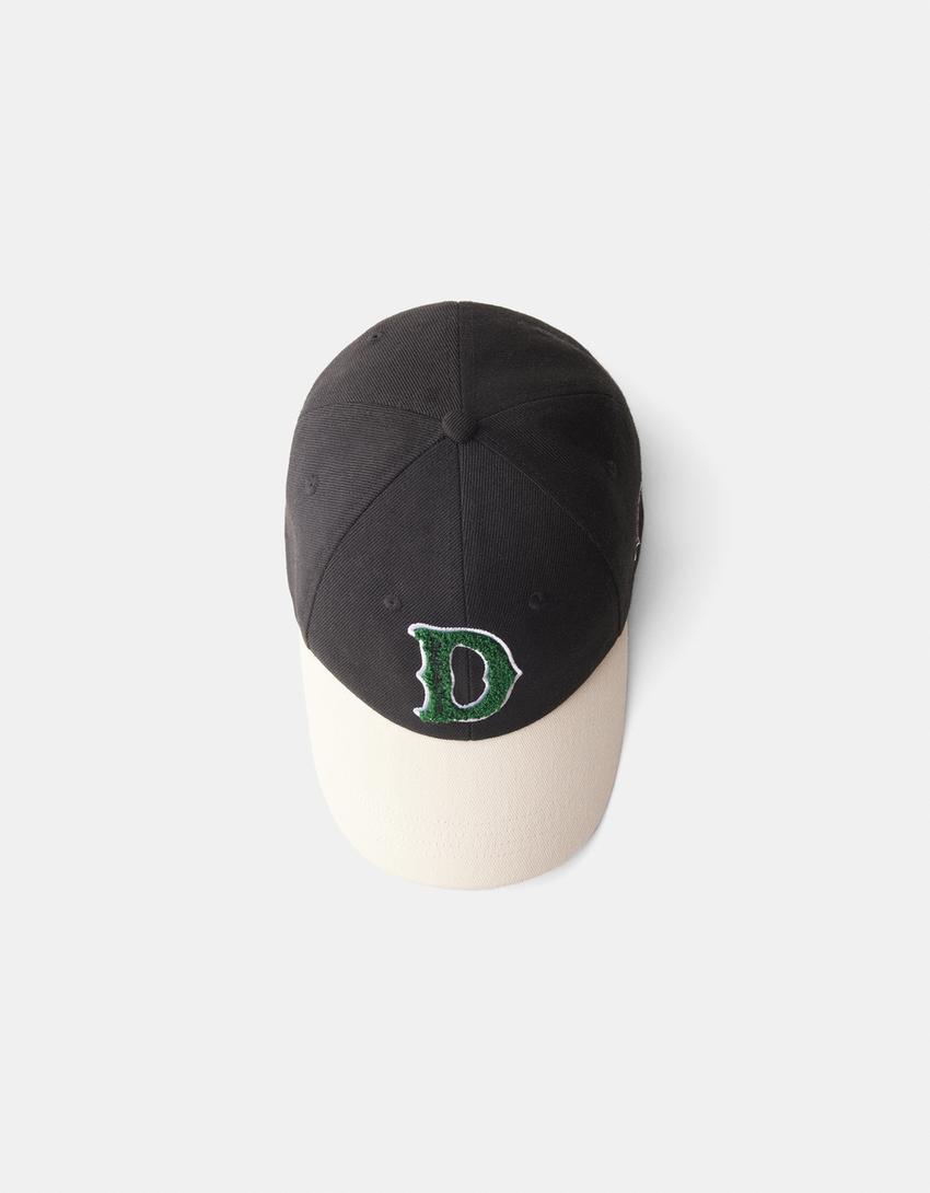 كاب جامعي مطرز-أسود-4