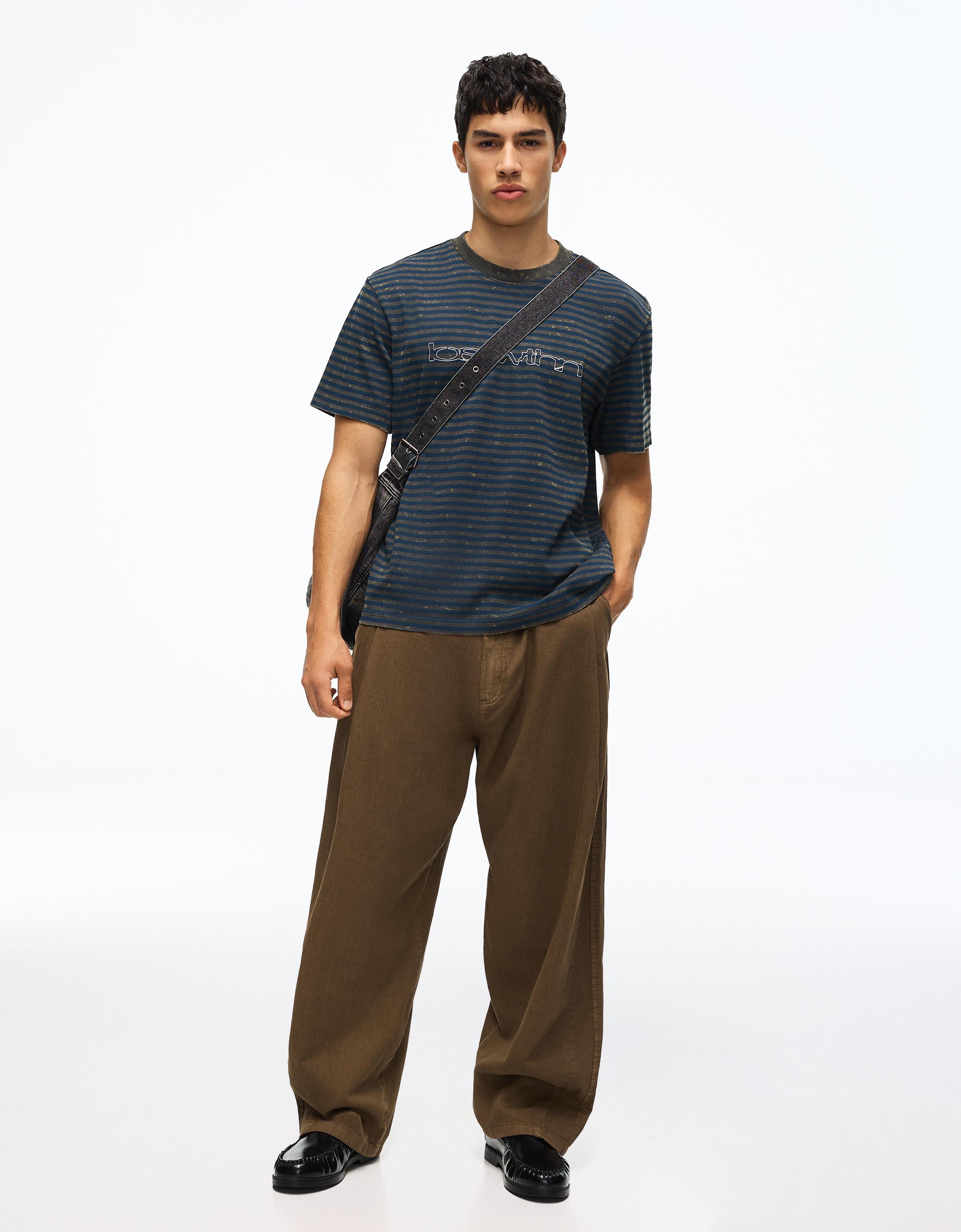 Ketenli super baggy fit pantolon - Görsel 40