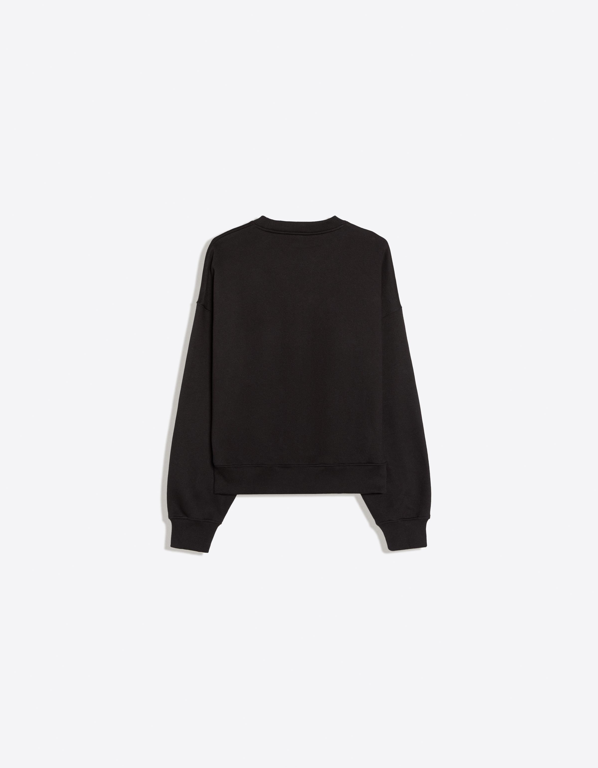 Round neck print sweatshirt — Black