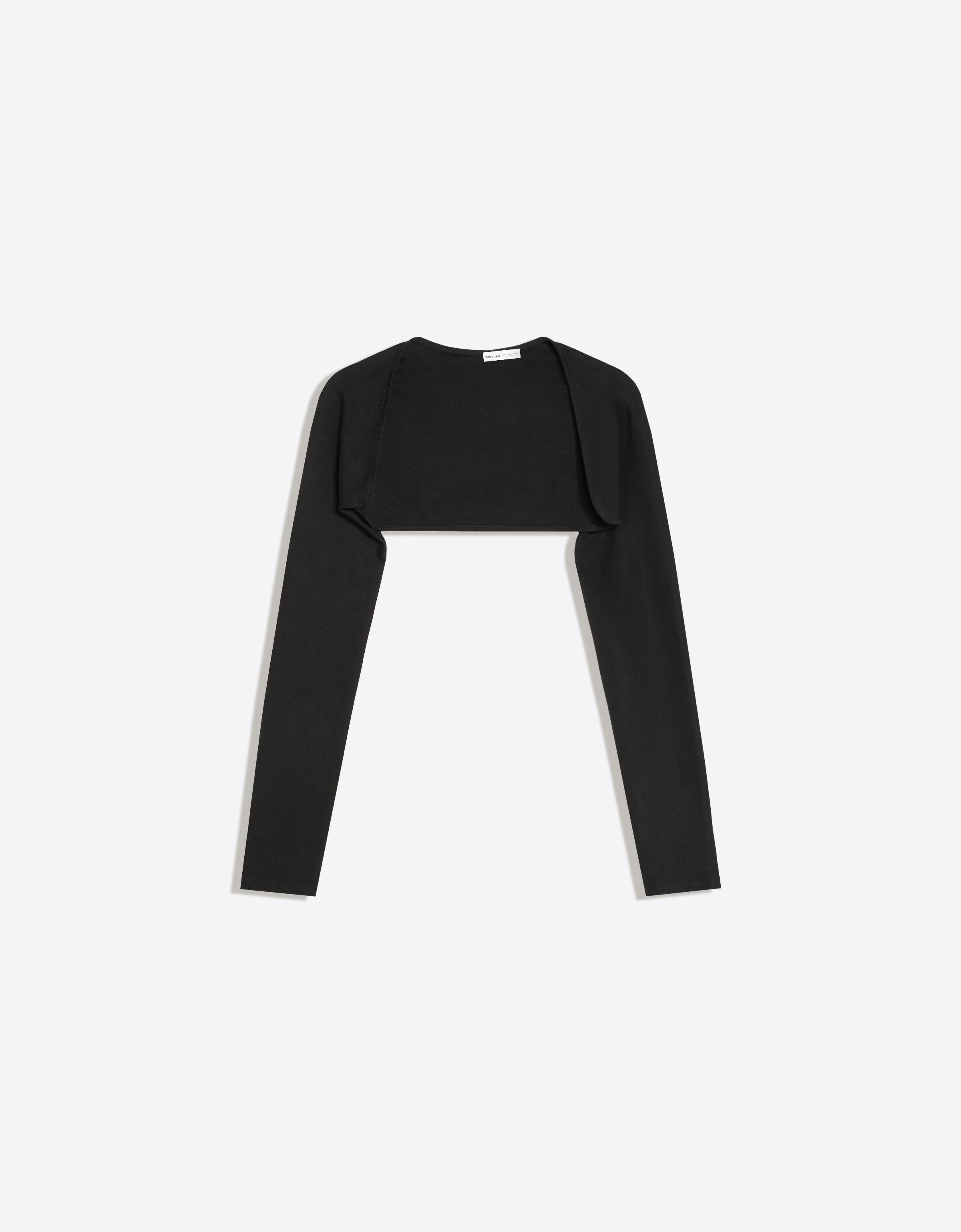 Long-sleeved bolero jumper jacket — Black