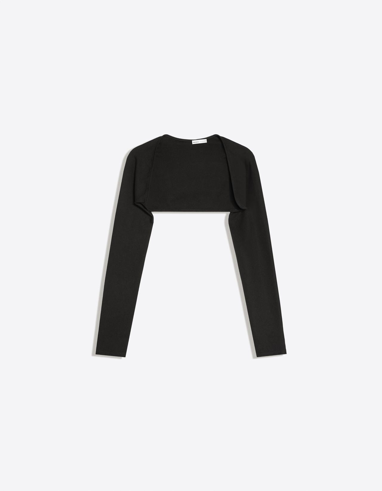 Long-sleeved bolero jumper jacket — Black