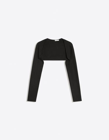 Long-sleeved bolero jumper jacket — Black 5