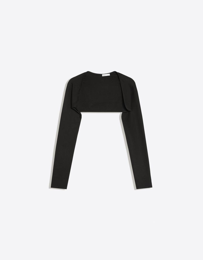 Giacca maniche lunghe con polsini-Nero