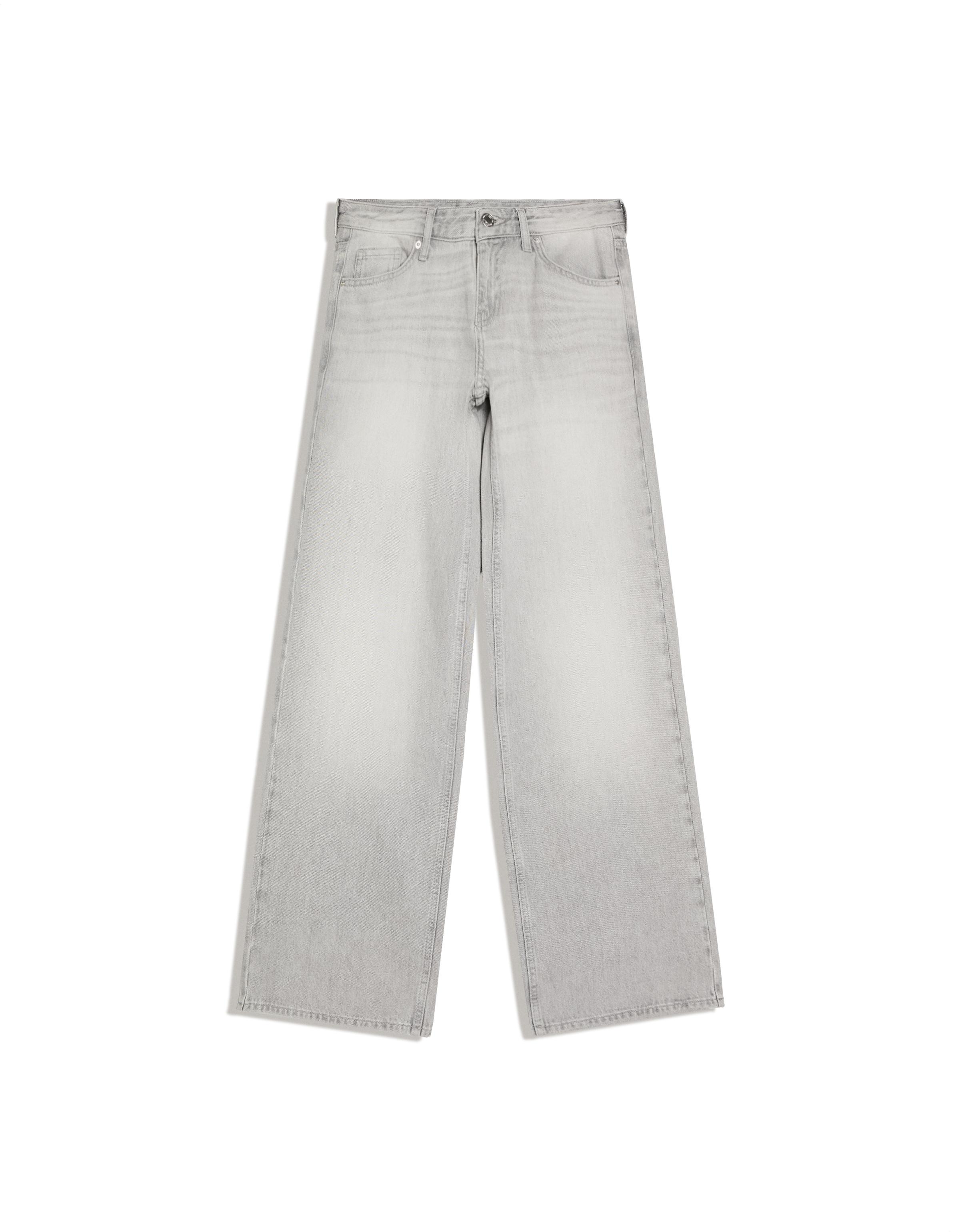Low-rise straight jeans — Grey