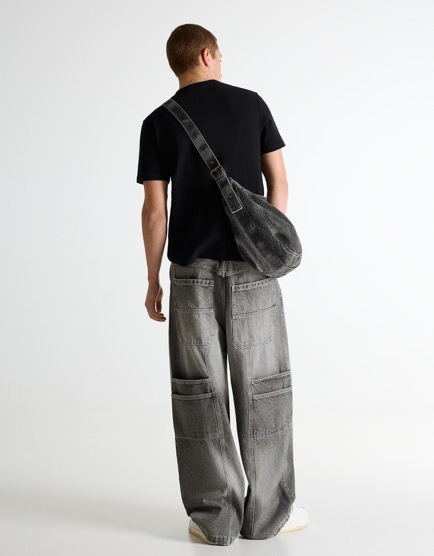 Megabaggy Jeans-Grau