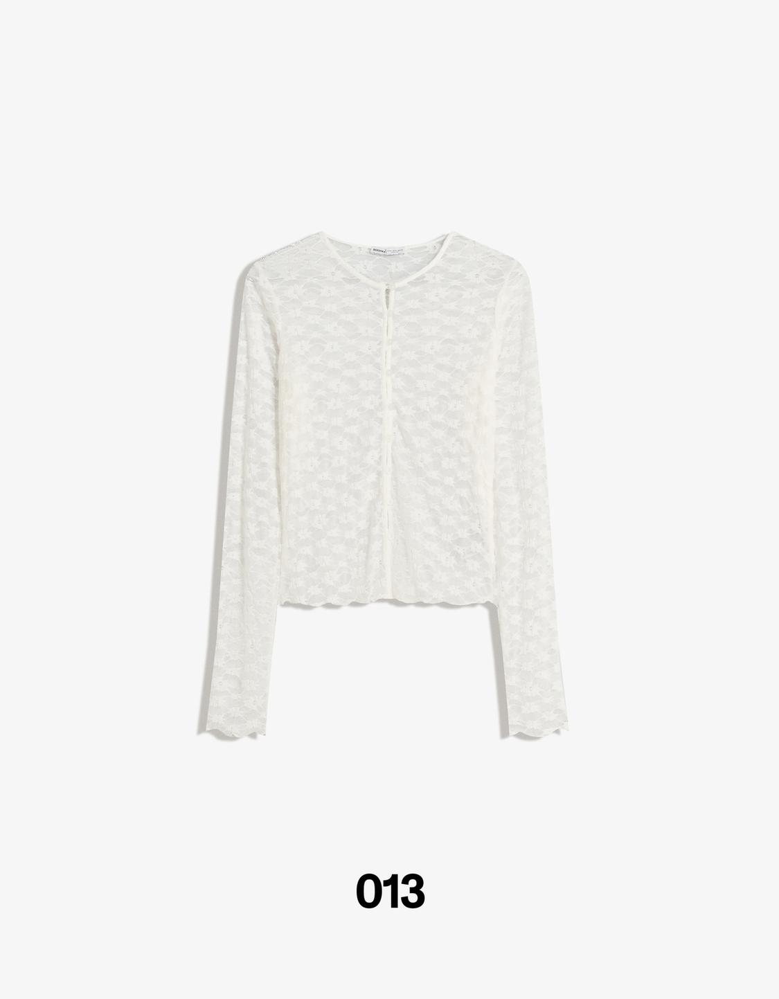 Blonde lace cardigan
