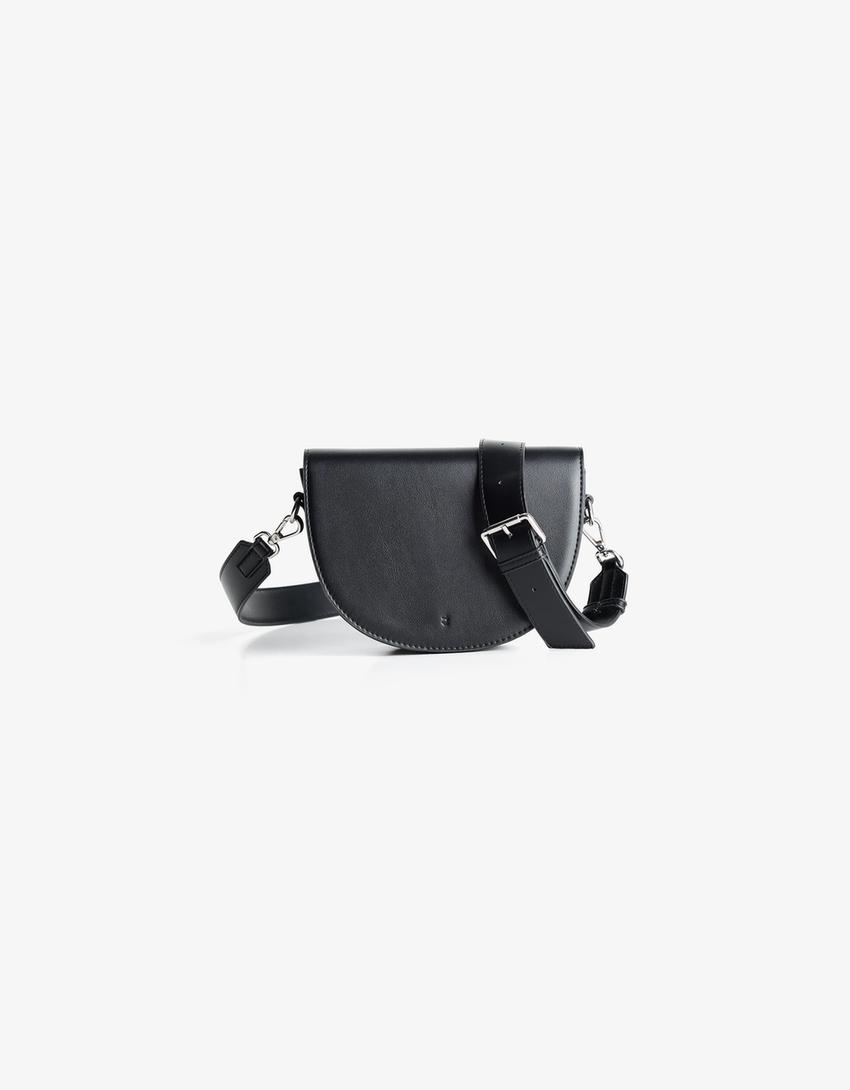 Bolso crossbody medialuna-Negro