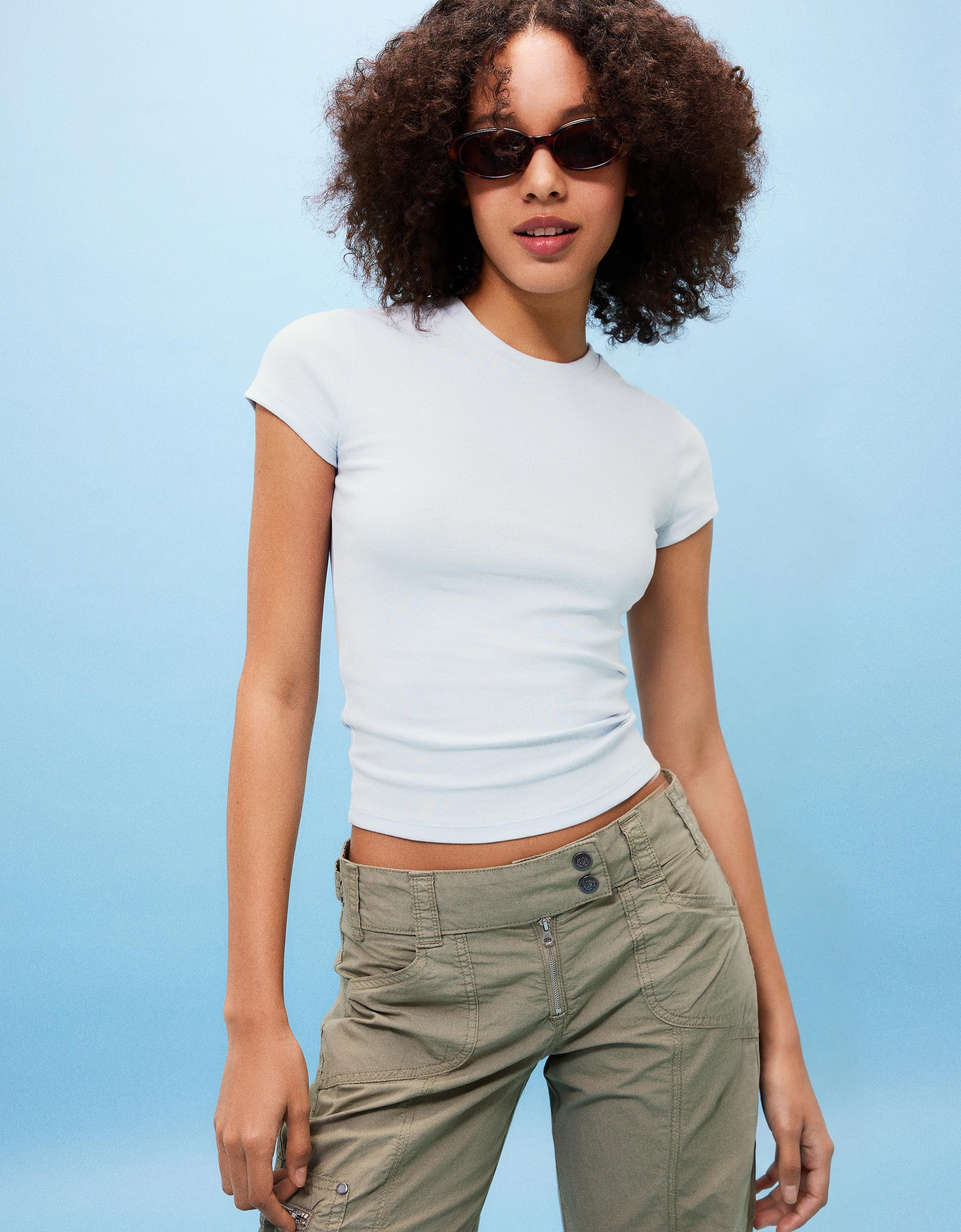 Kısa kollu bisiklet yaka tişört - Görsel 504