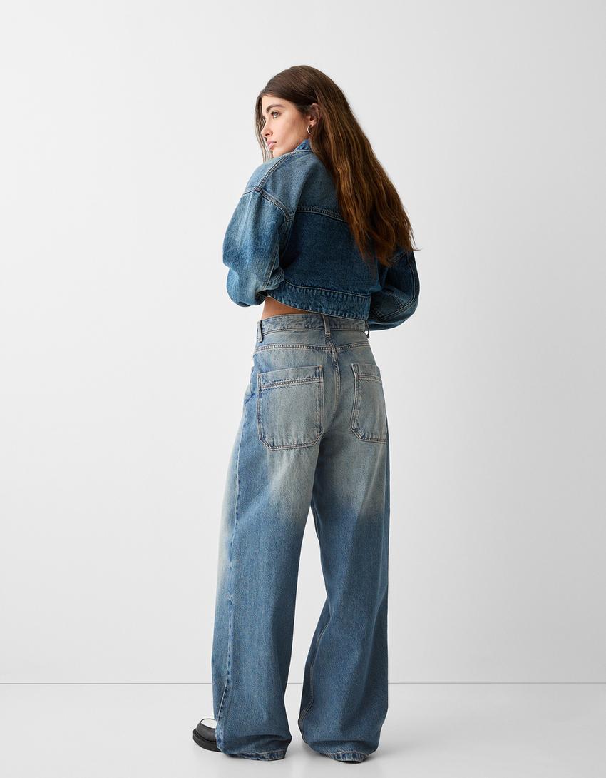 Jean super baggy-Bleu lavé-2