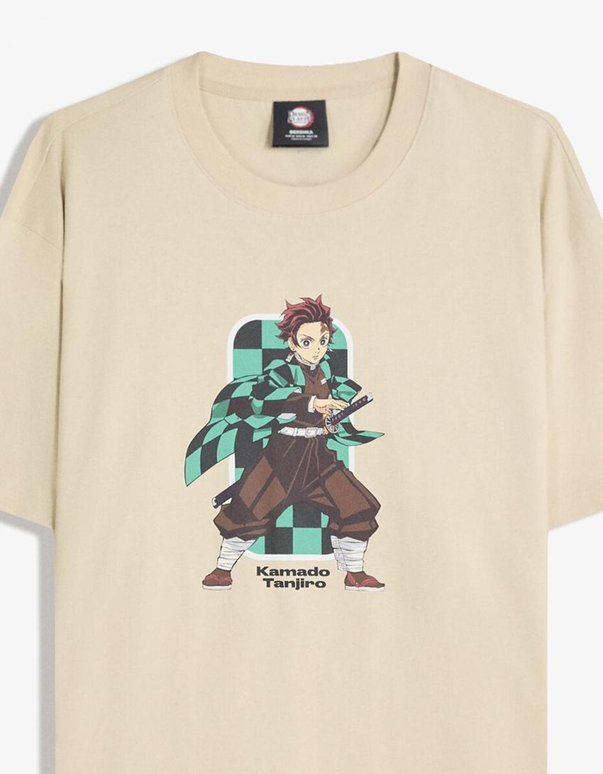 Demon Slayer short sleeve T-shirt-Camel-2
