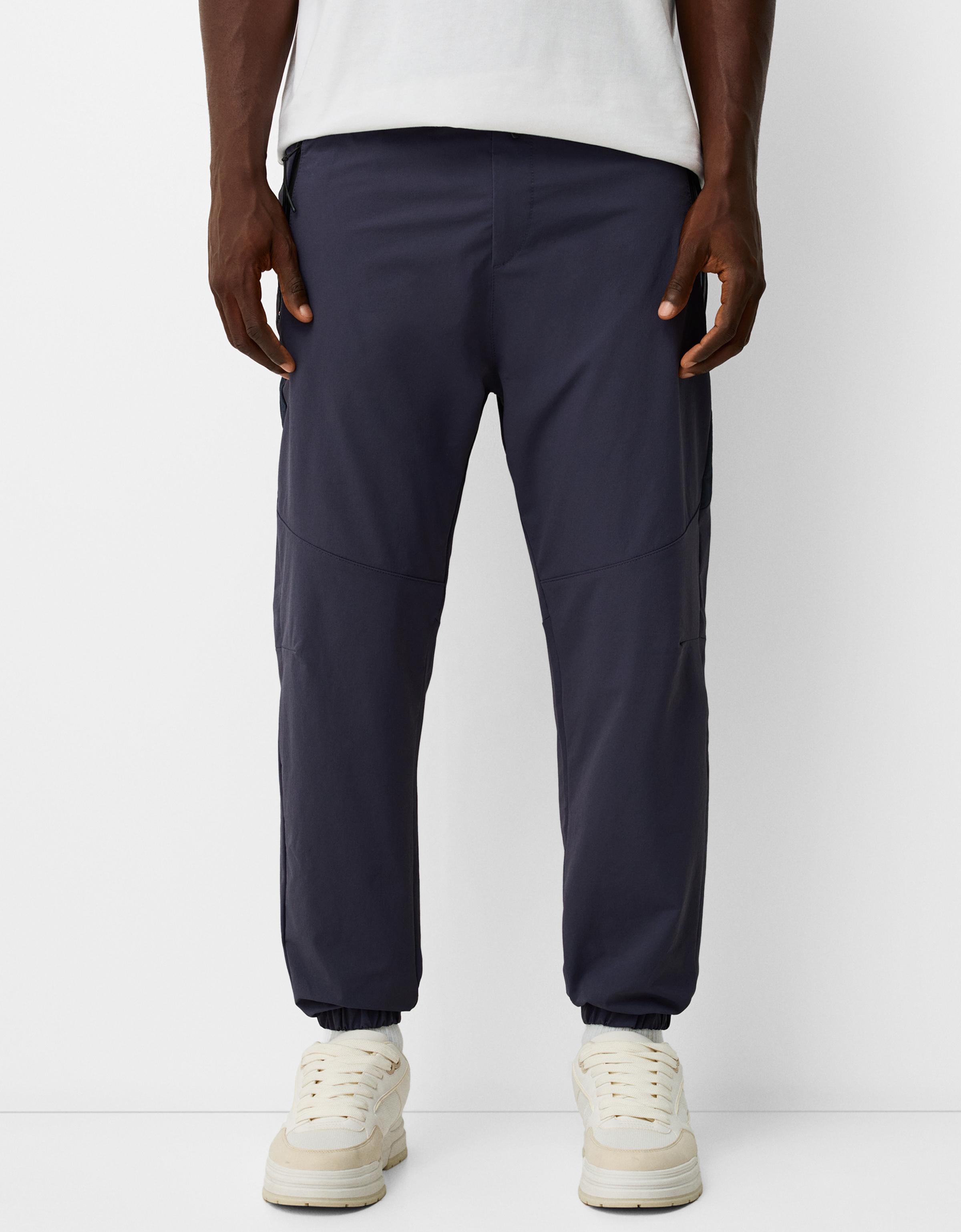 Bershka Jogginghose Aus Funktionsstoff Herren Xl Blau