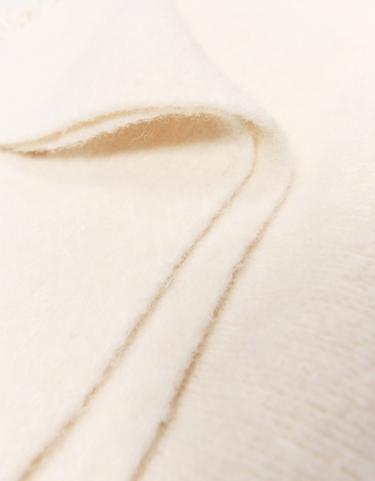 Fringed triangular scarf — Cream 2