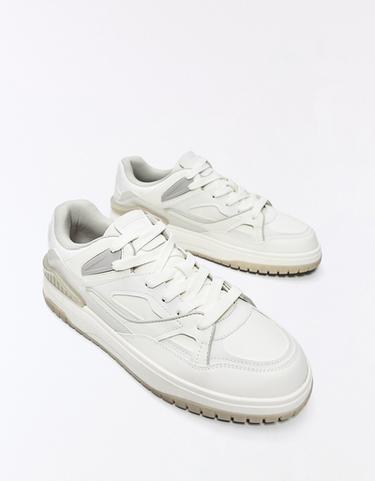 Chunky panelled trainers — WHITE 5