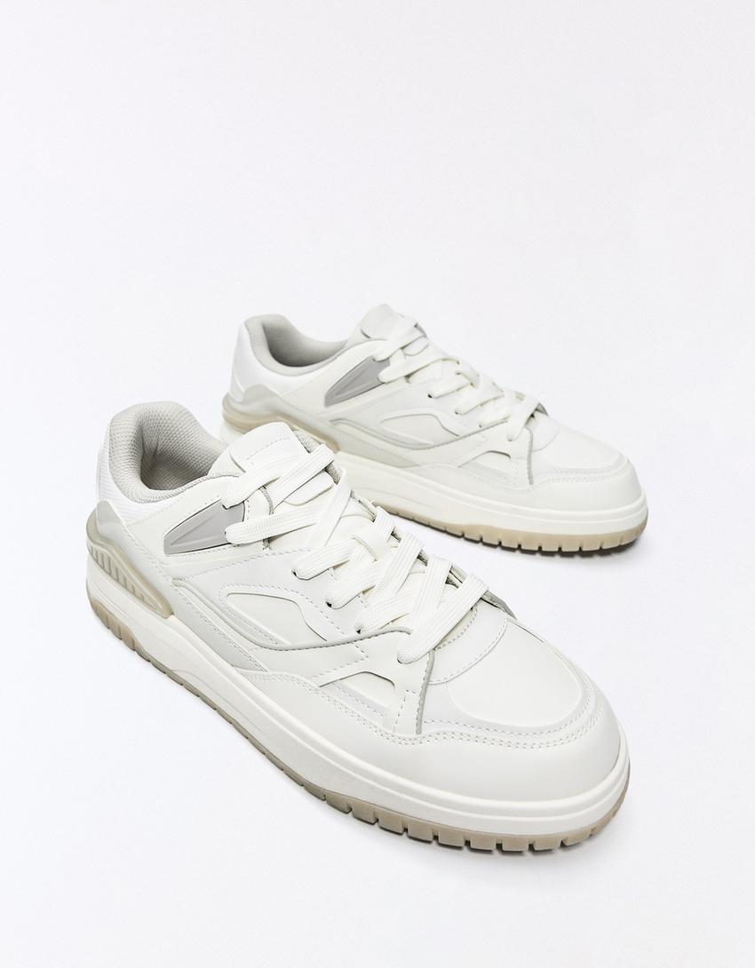 Zapatillas volumen piezas-Blanco