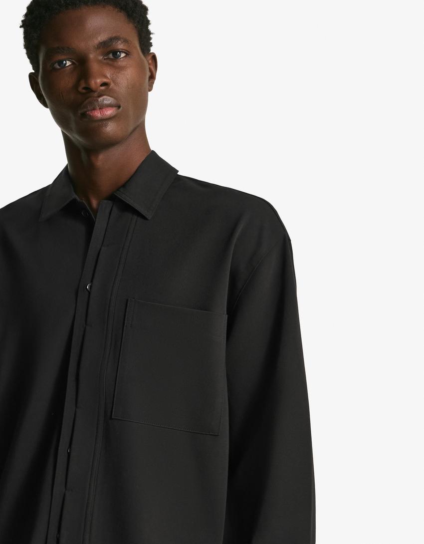 Tailored fit shirt-Black