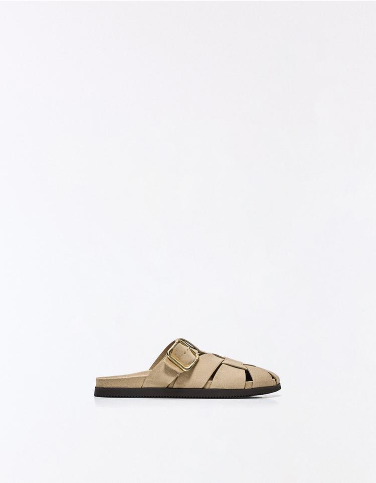 Clog cage sandals — TAUPE