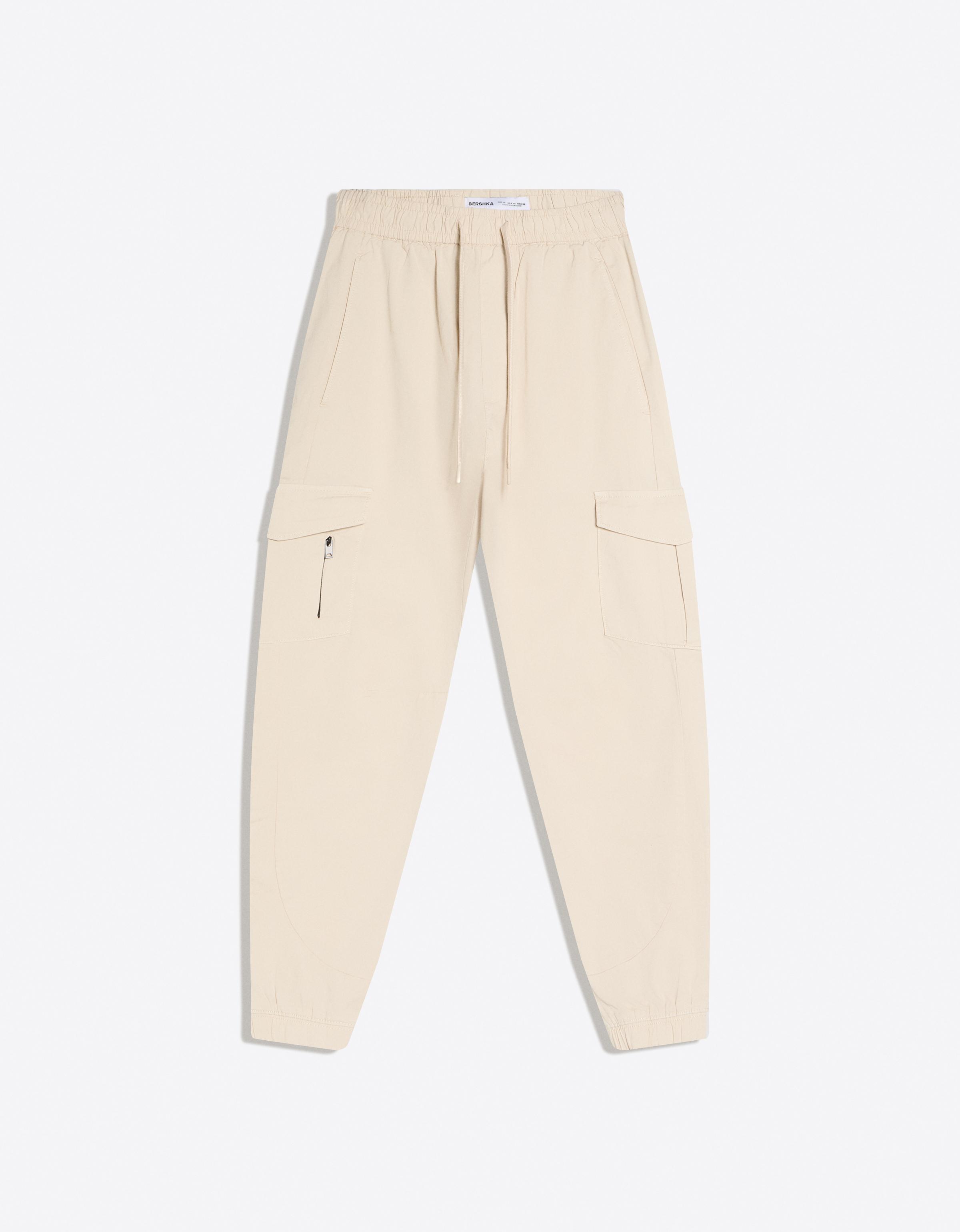 Bershka Cargo-Jogginghose Herren Xxl Sandfarbe