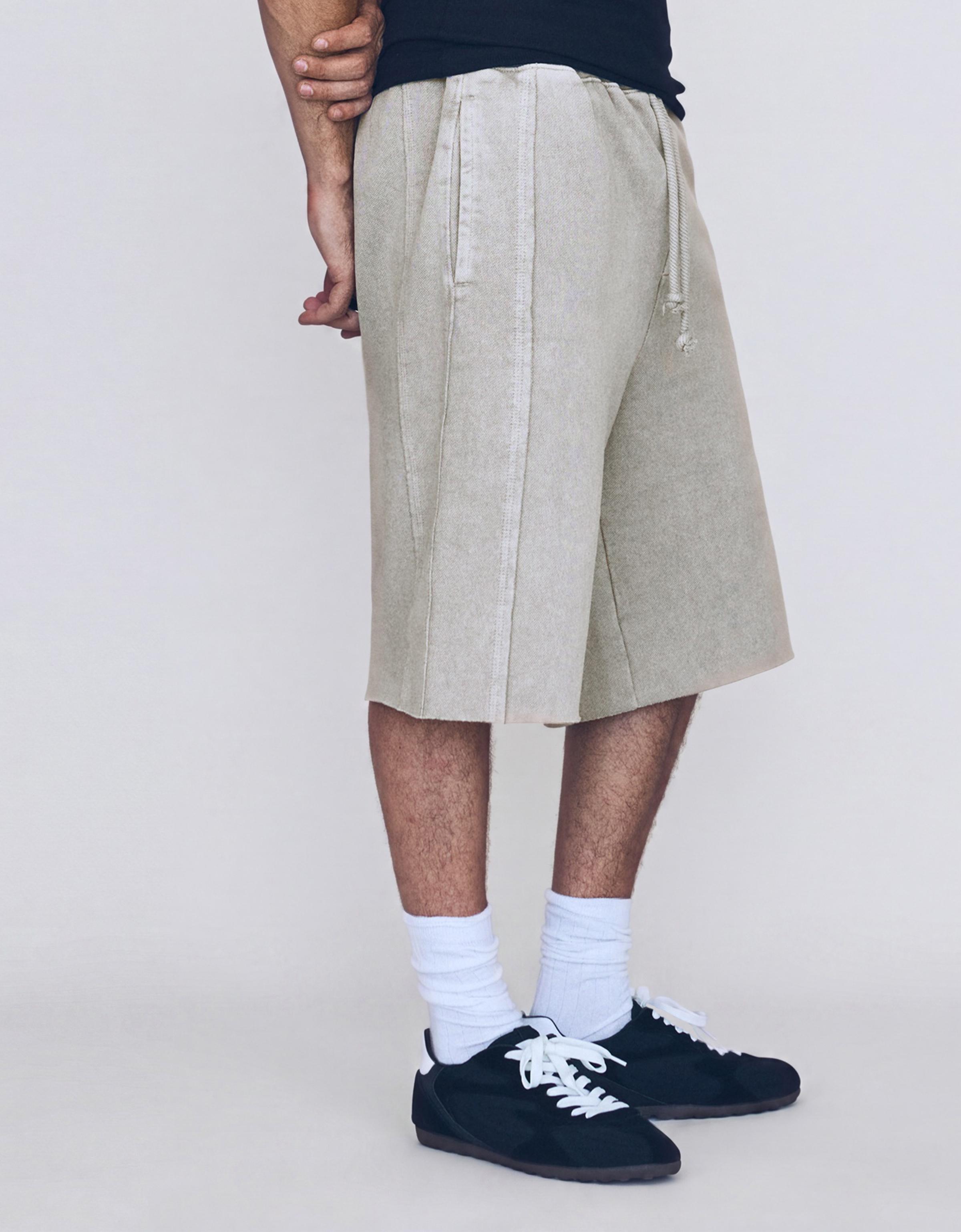 Baggy jort Bermuda shorts — Stone
