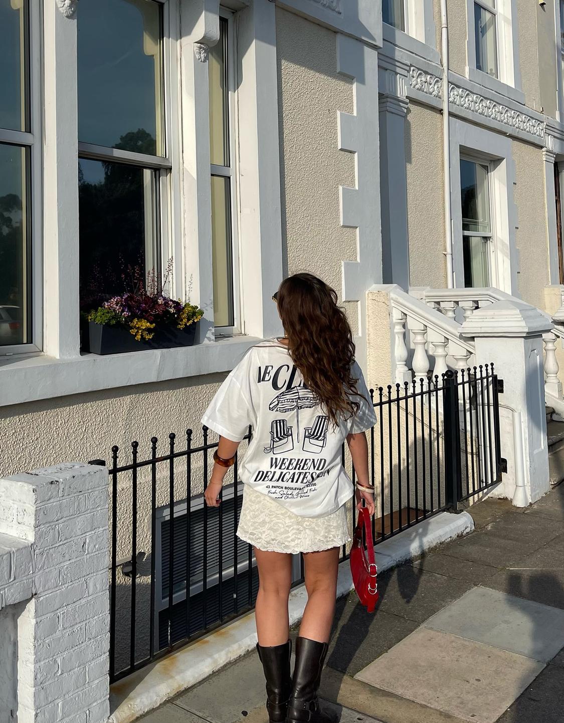 Printed short sleeve oversize T-shirt