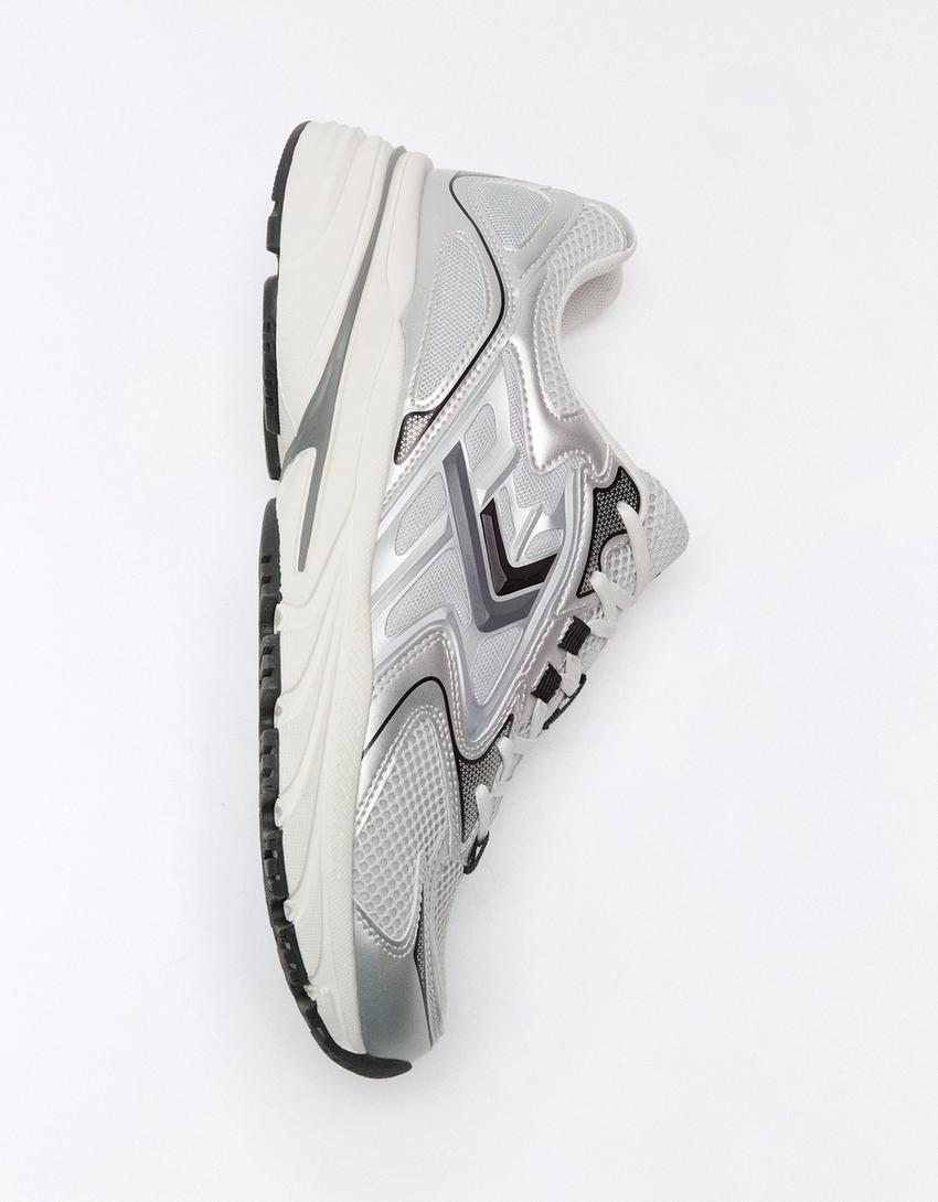 Multi-piece trainers-Grey