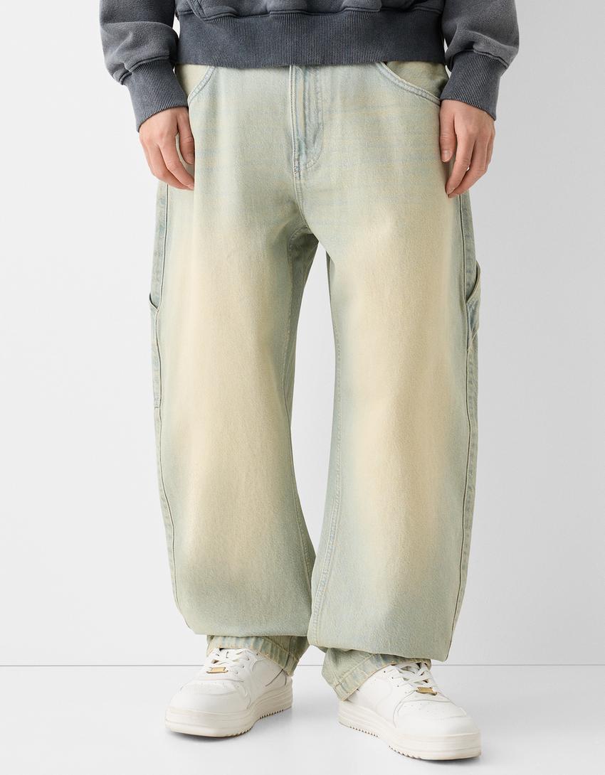 Jeans carpinteiro balloon-Verde-1