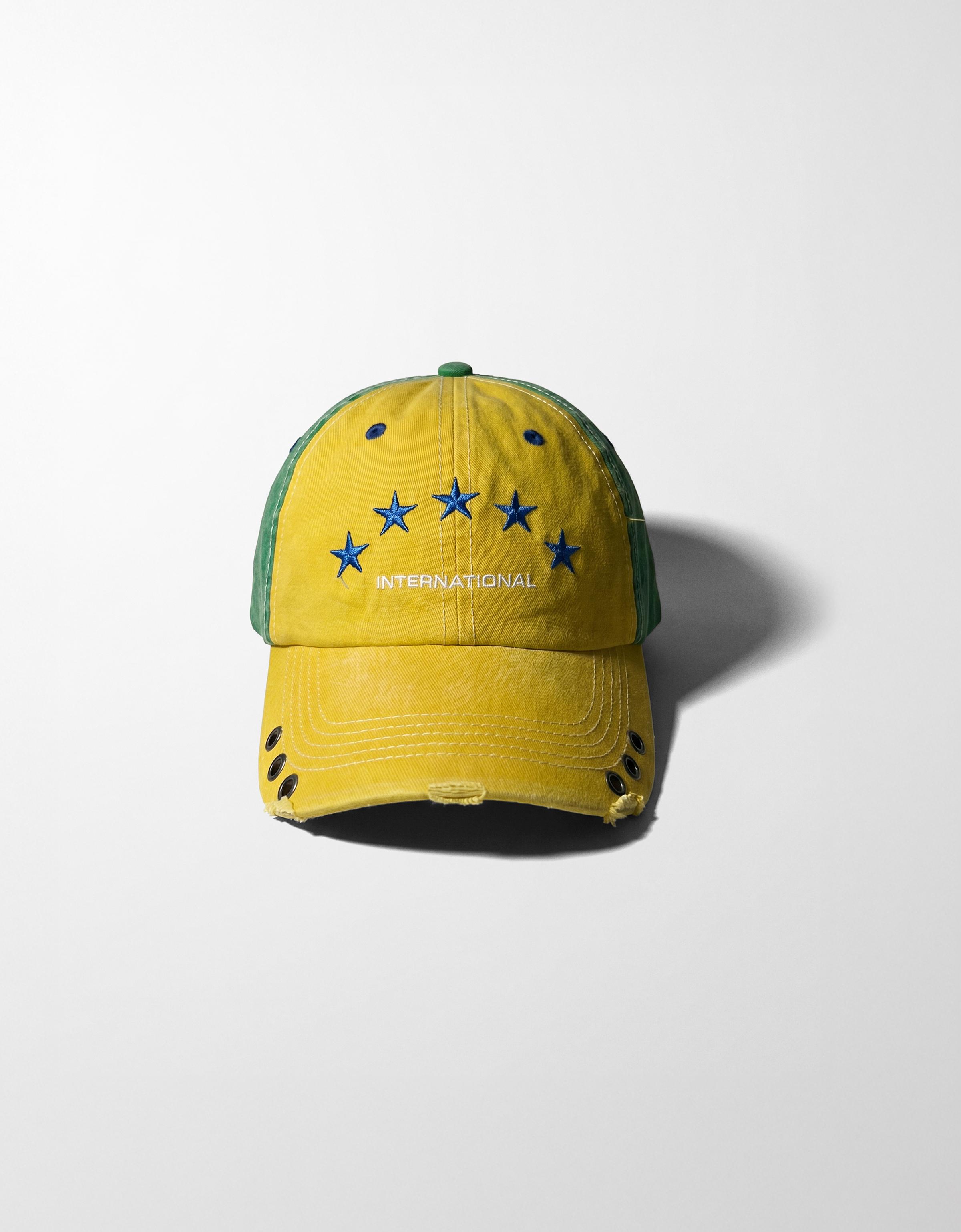Brazil embroidered cap — Yellow