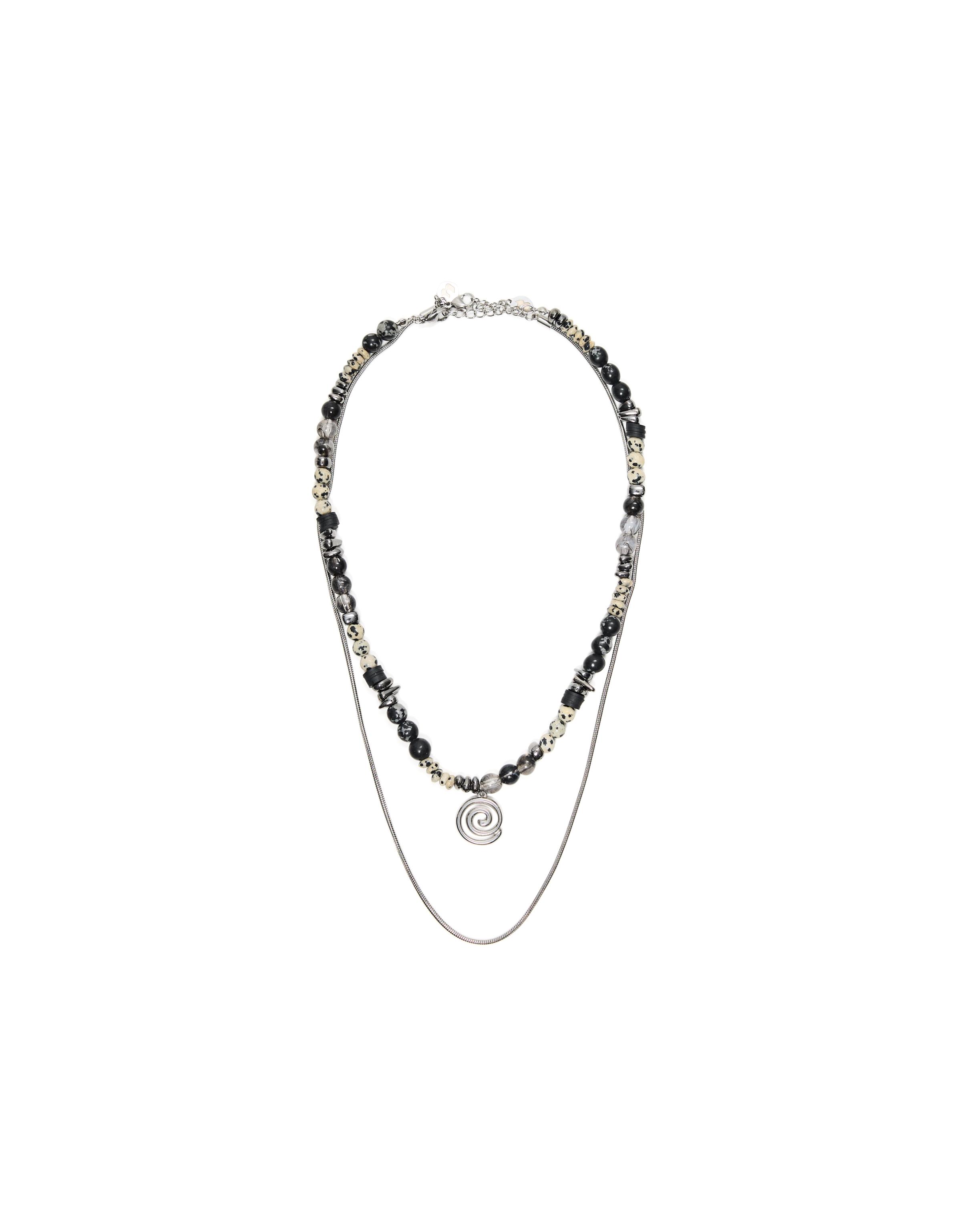 Taş ve paslanmaz çelik kolye - Görsel 11