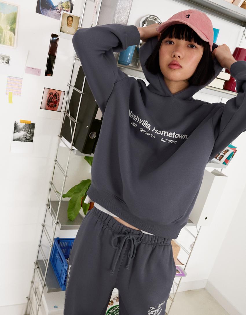 Suadoiro capucha print-Gris escuro-0