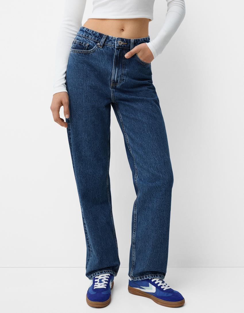 Yeni Ürün mom fit jean-Mavi-1