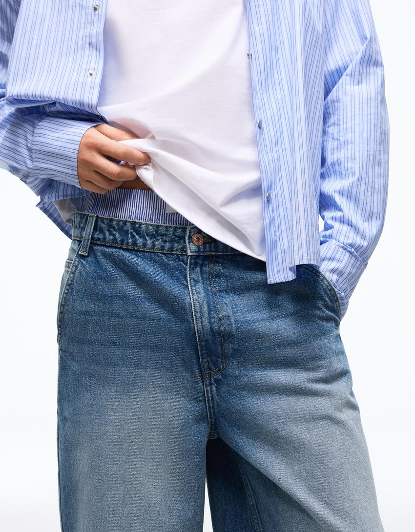 Bermuda denim skater-Azul lavado