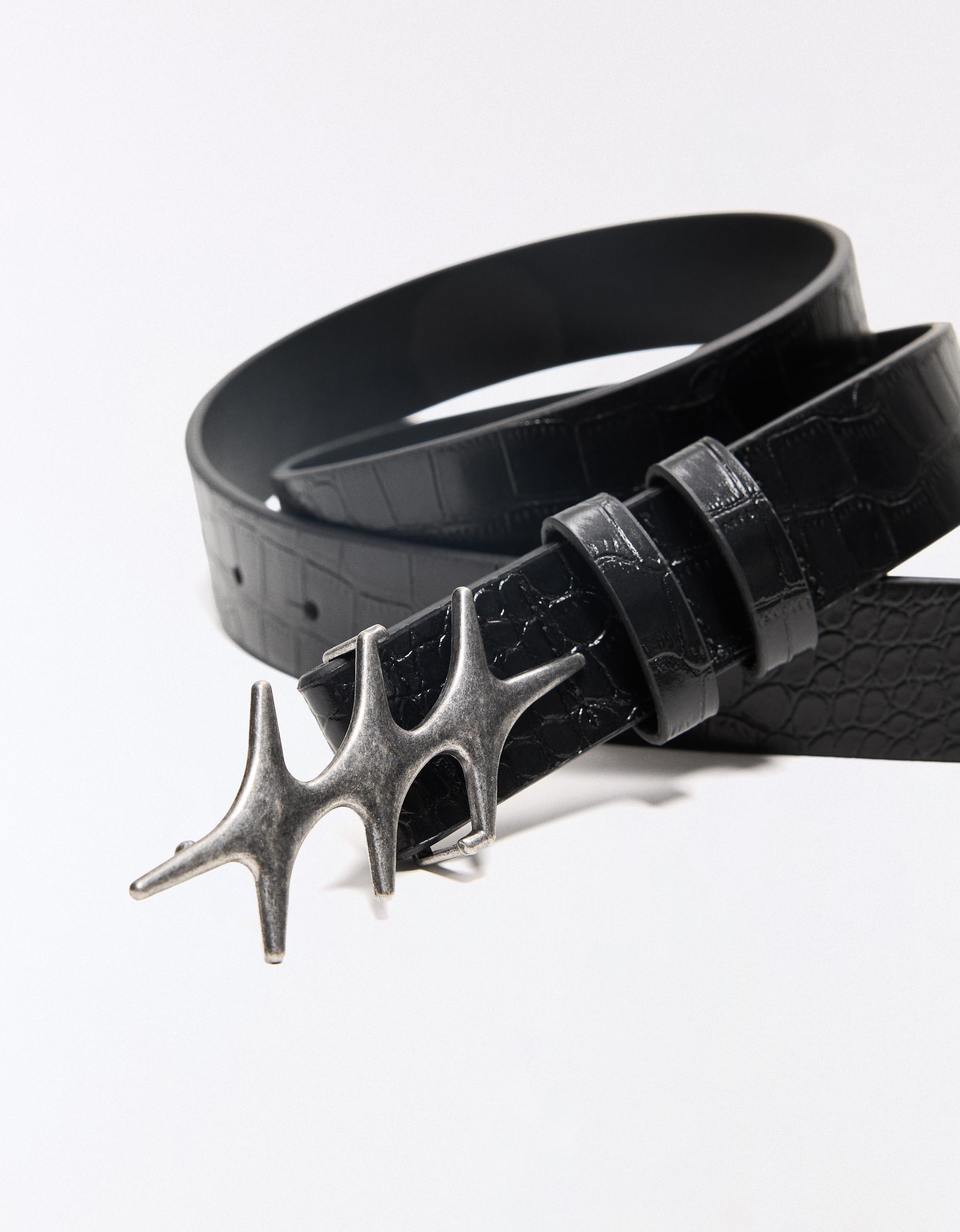 Star buckle belt — Black