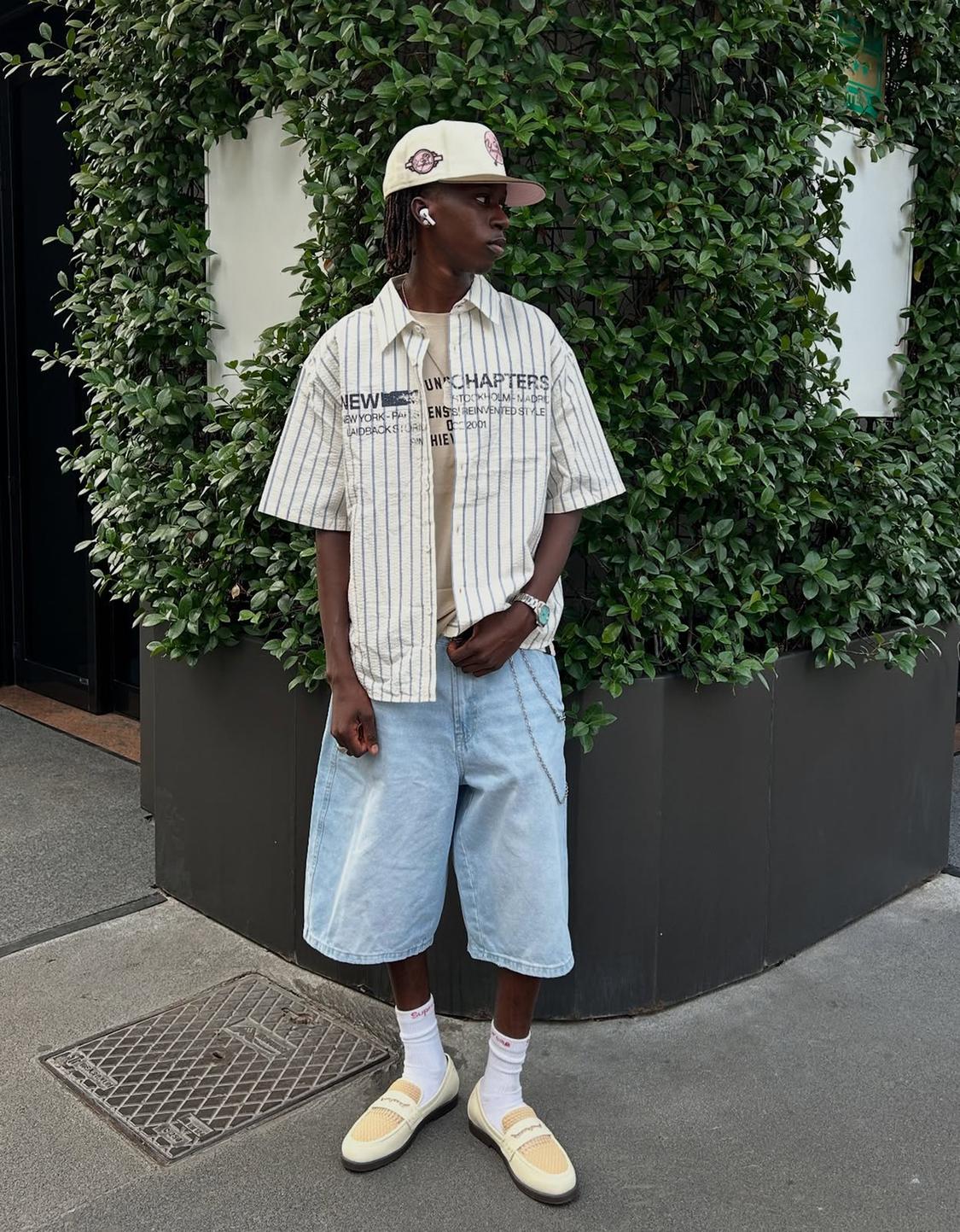 Printed short sleeve oversize fit shirt