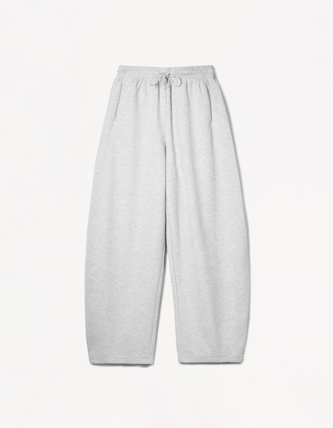 Plush barrel trousers