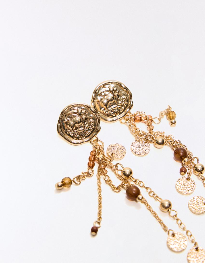 Cascading earrings-Gold