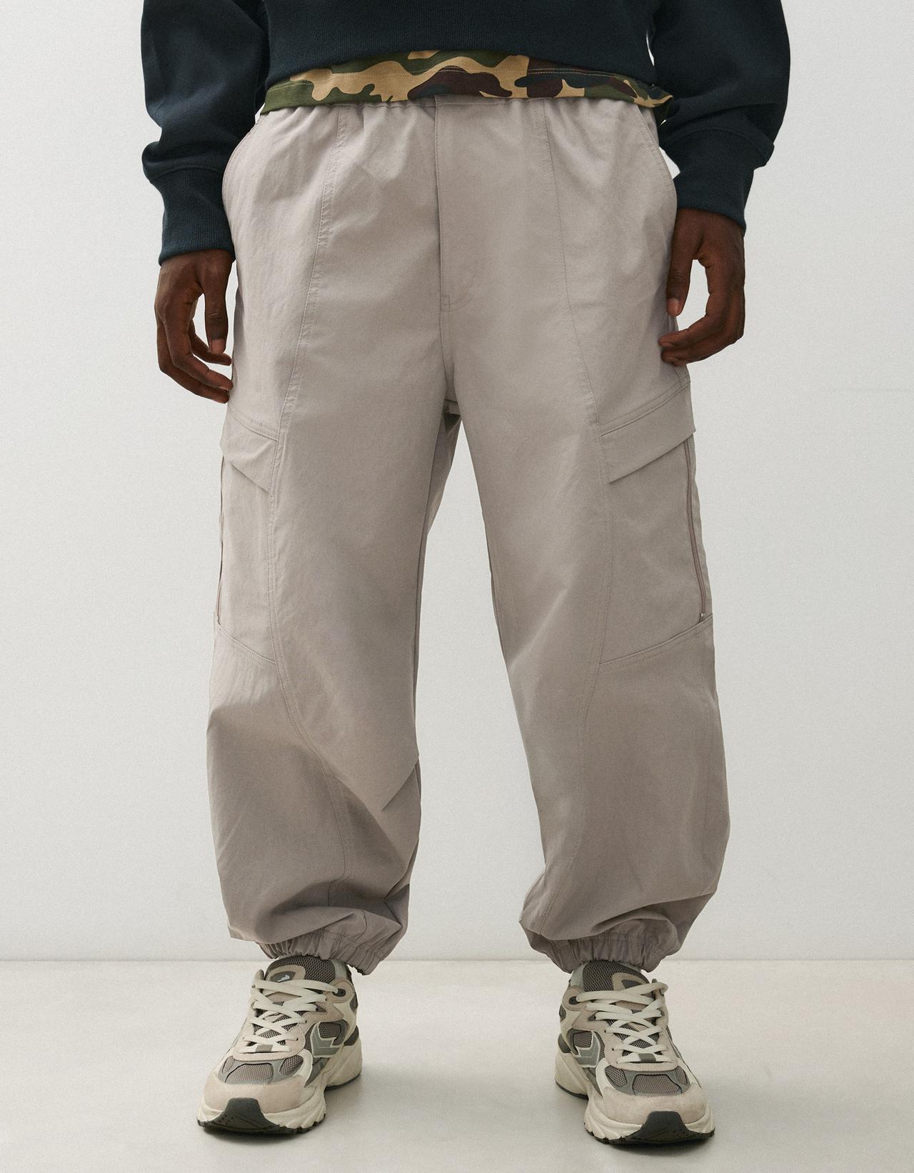 Technical cargo straight trousers — Grey