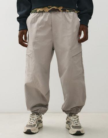 Technical cargo straight trousers — Grey 4