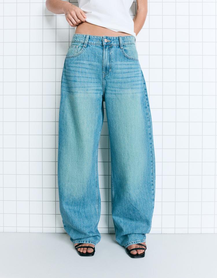 Geniş paça barrel jean