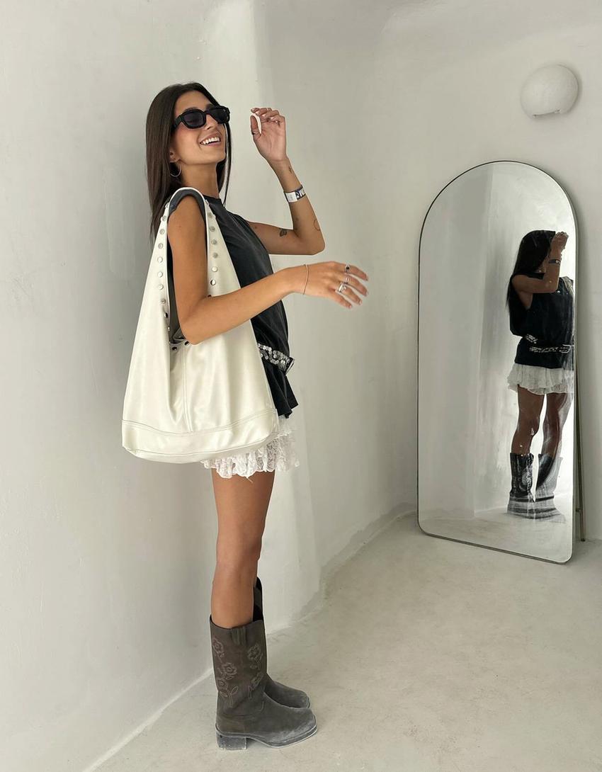 Tasche mit Nieten-Rohweiß-0