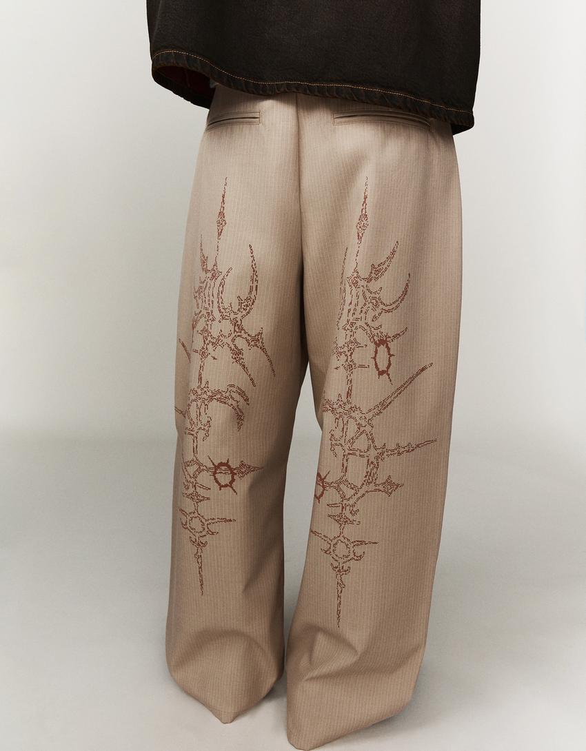 Megabaggy tailored fit trousers-Sand