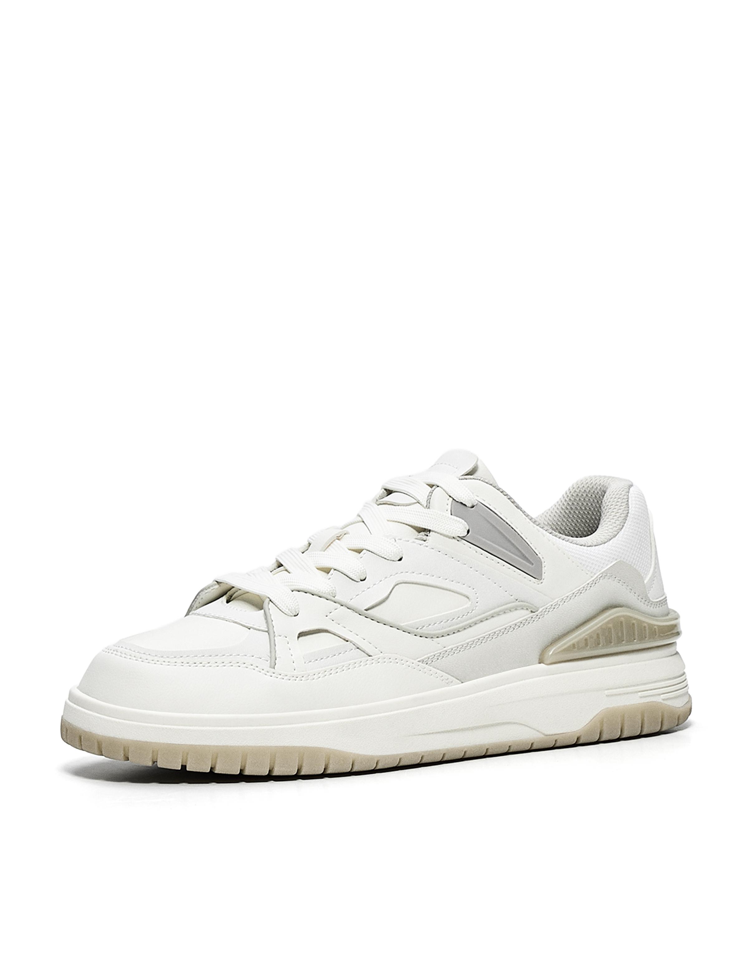 Chunky panelled trainers — WHITE