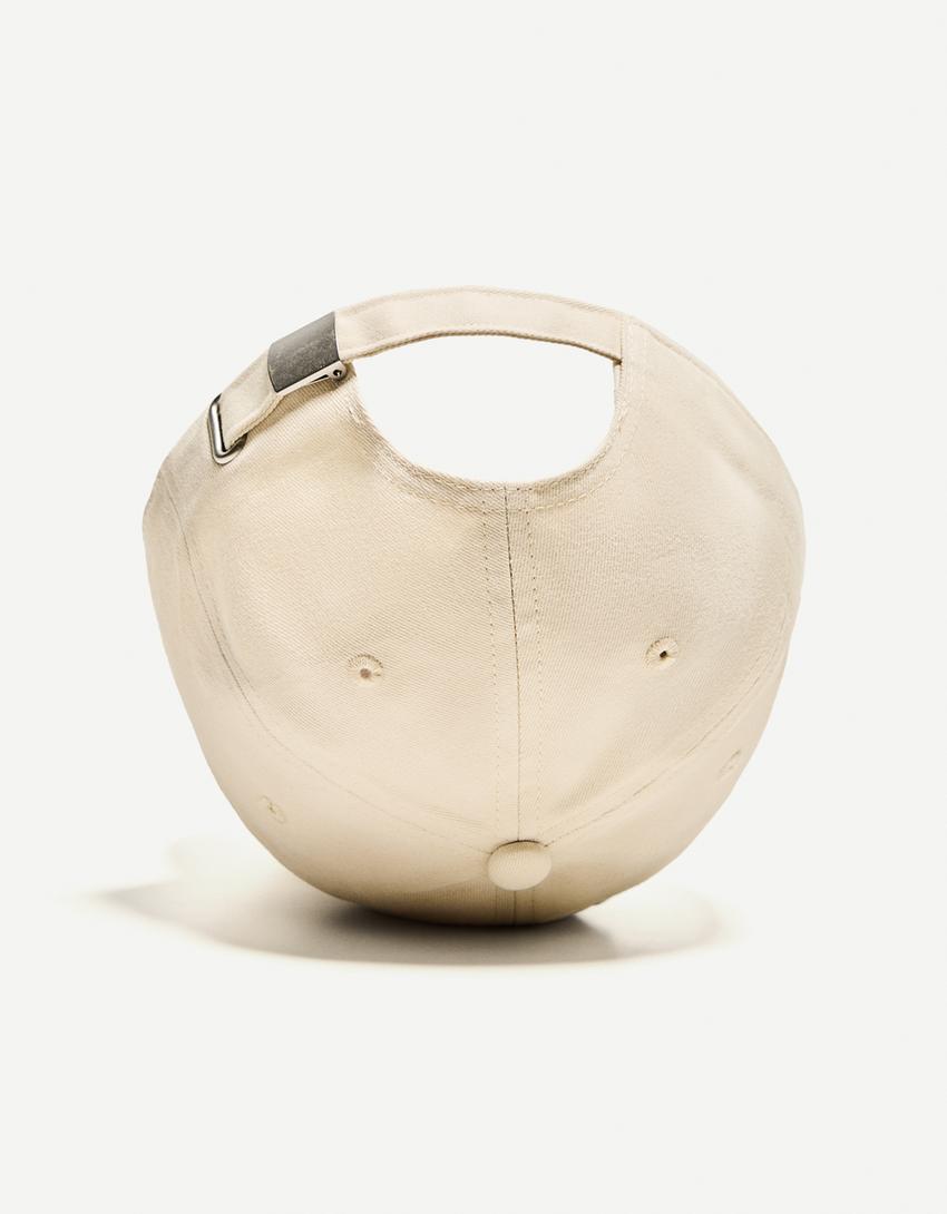 Casquette brodée-Blanc cassé