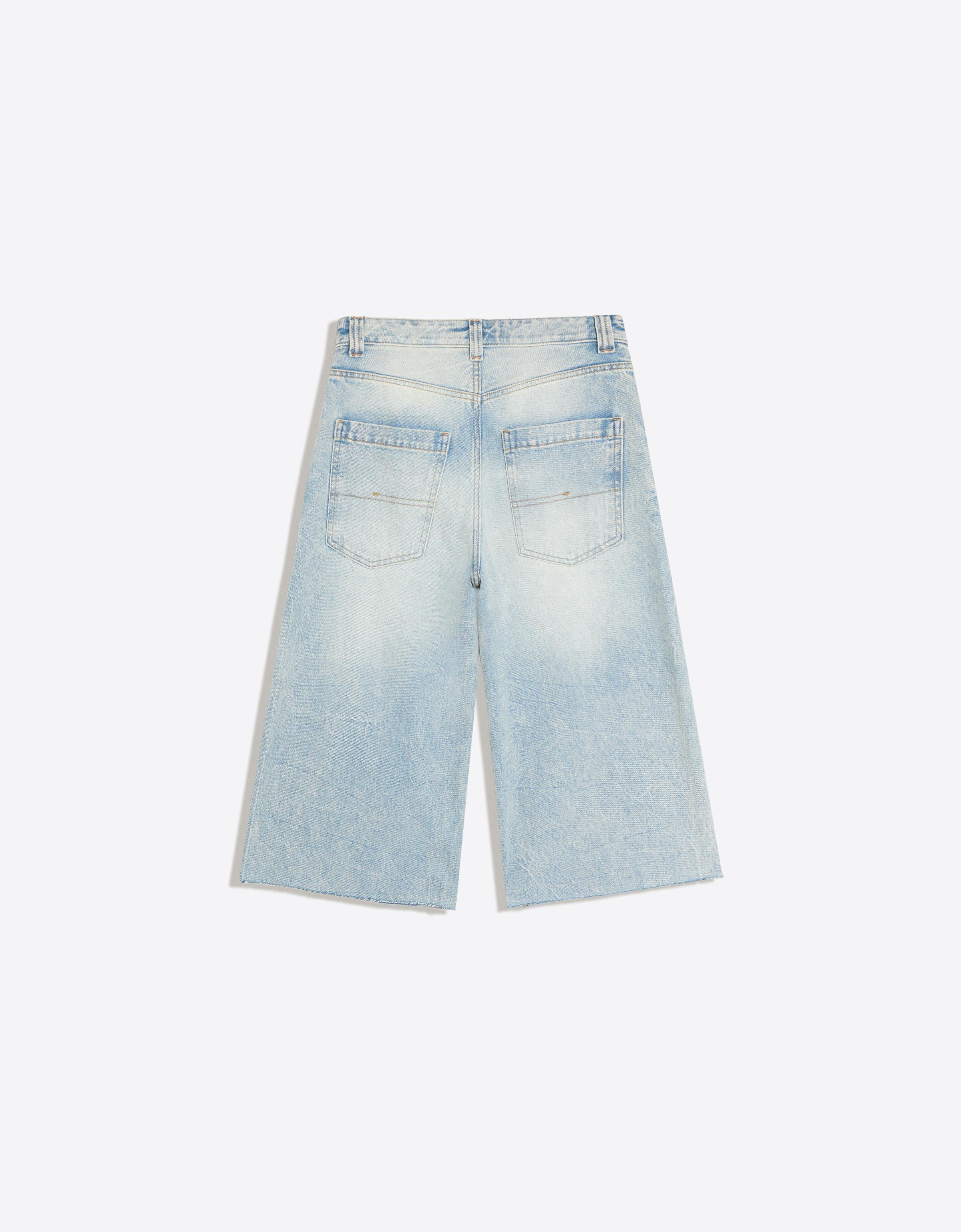 Denim skater jorts — Light blue