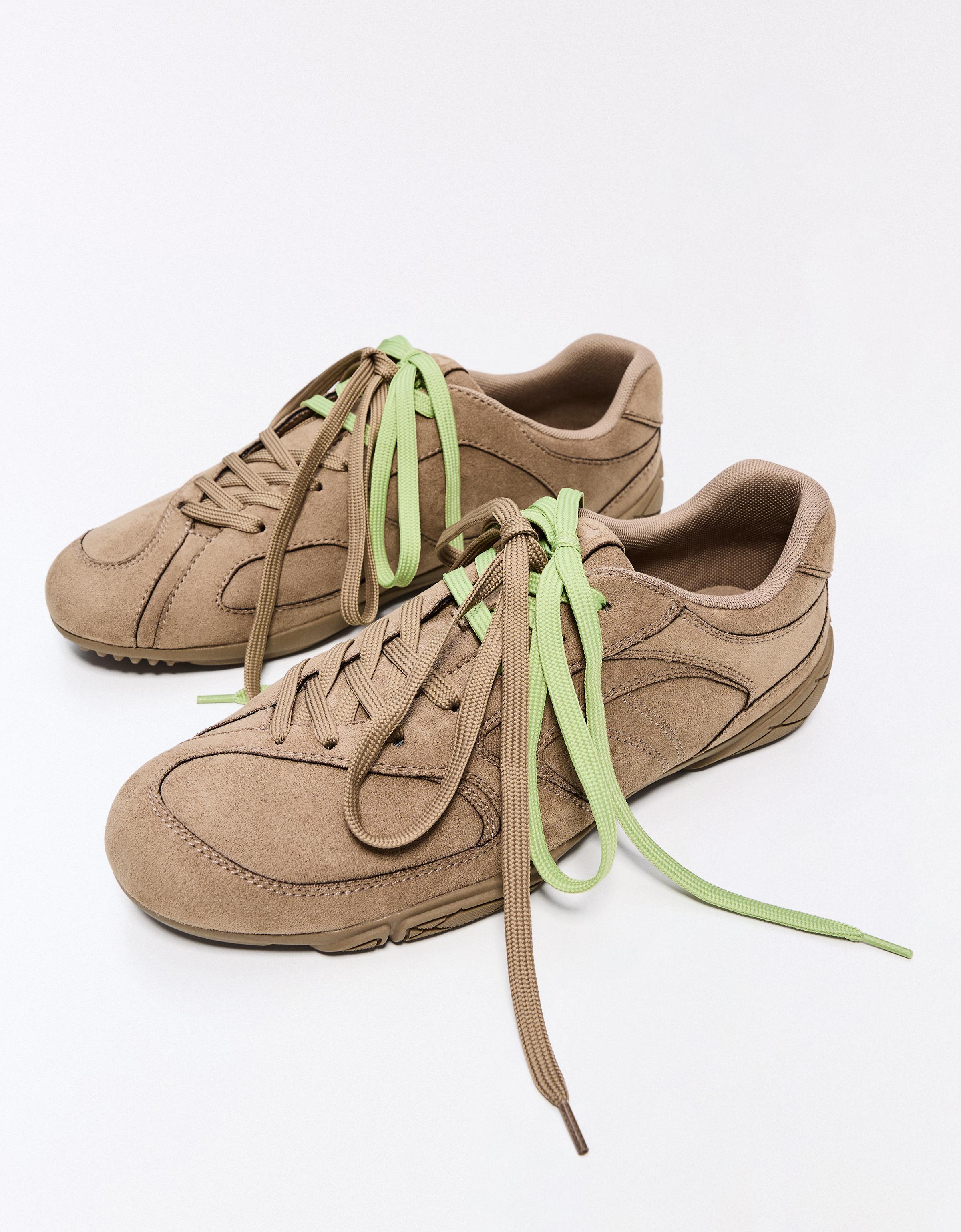 Flat sole trainers — TAUPE