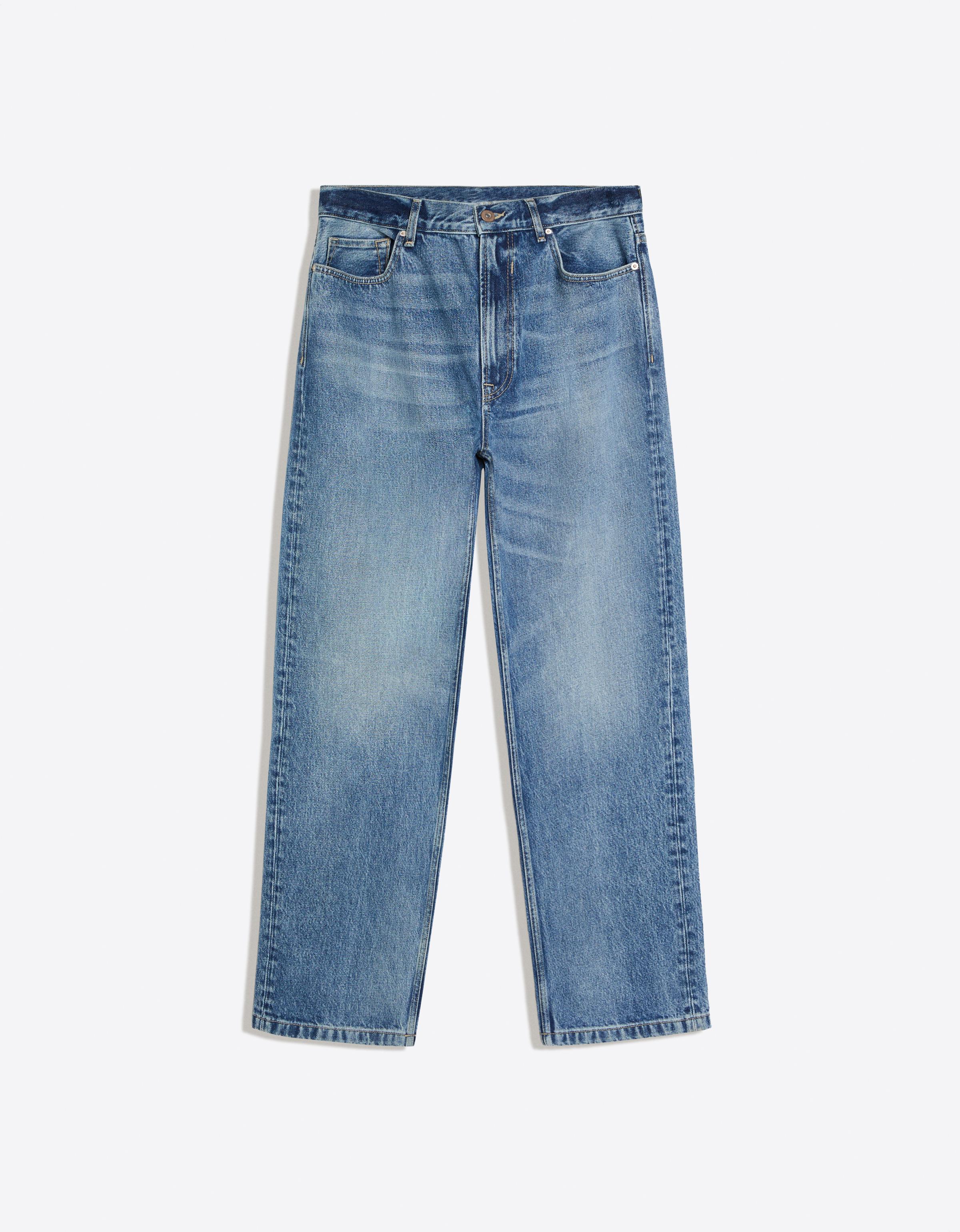 Straight wide-leg jeans — Light blue