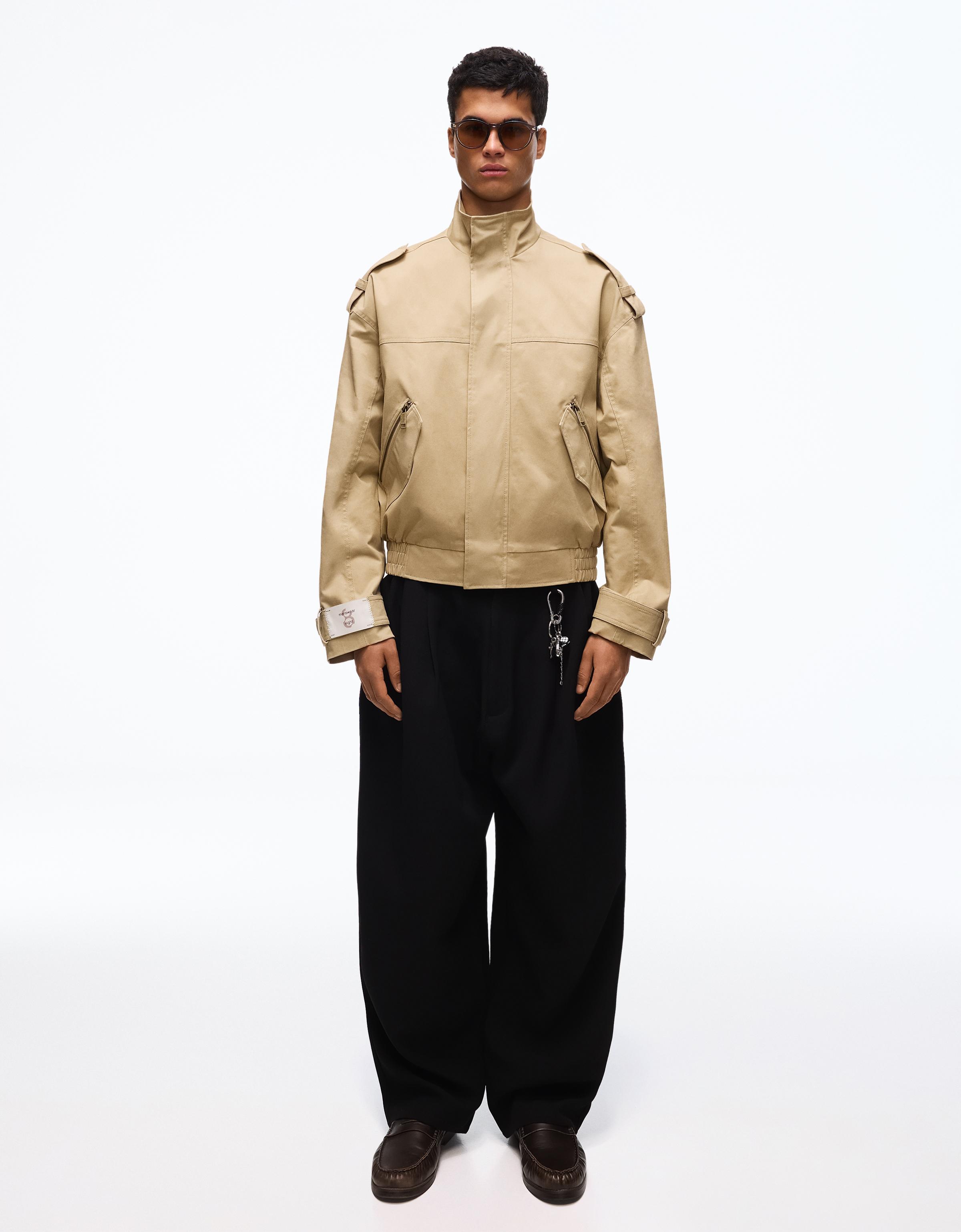 Super baggy tailored darted trousers — Black